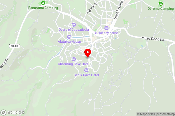 Stone House Cave Hotel - Hotel Location Map