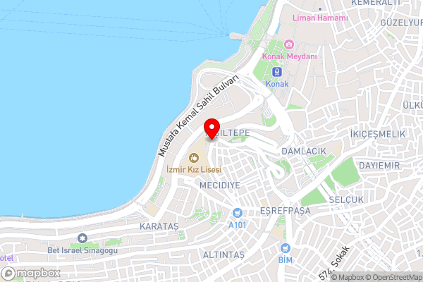Stone Studio with Beautiful View in heart of İzmir - Hotel Location Map