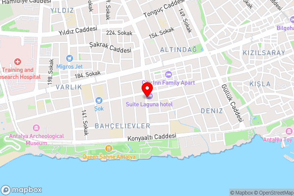 Suite Laguna Otel - Hotel Location Map