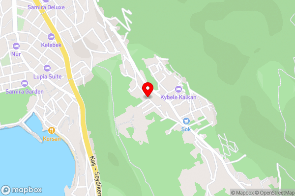 Sultan Hotel Kalkan - Hotel Location Map