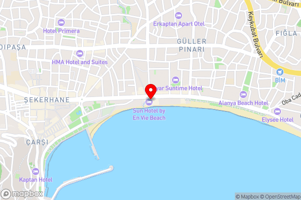 Sun Hotel By En Vie Beach - Hotel Location Map