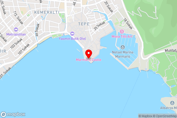 Sunset Boutique Hotel Marmaris - Hotel Location Map
