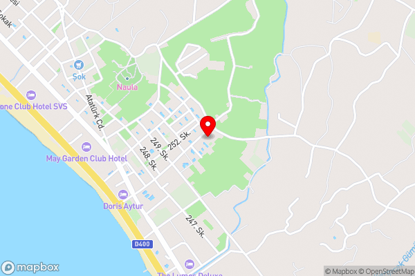 Sunshine Apartments in Alanya - Hotel Location Map