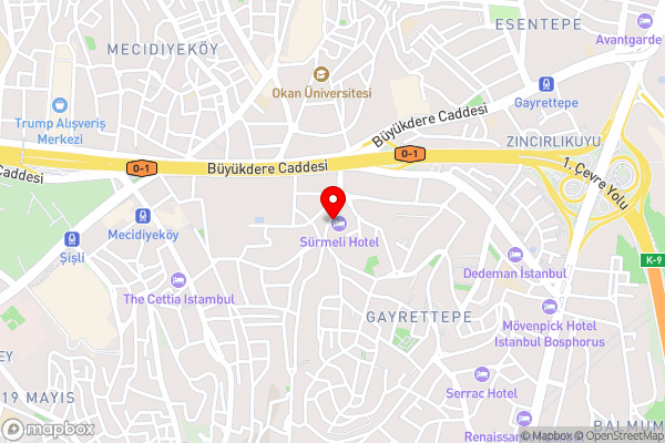 Surmeli Istanbul Hotel - Hotel Location Map