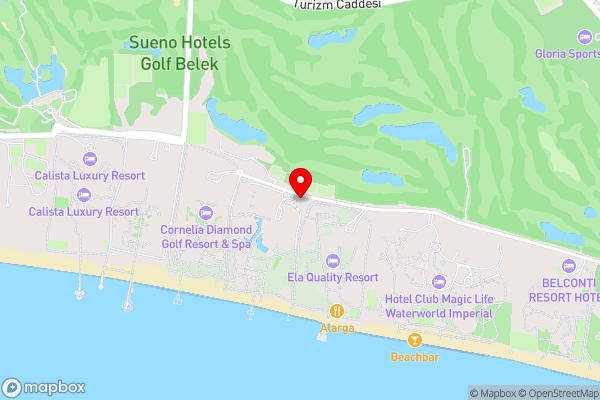 Susesi Luxury Resort - Hotel Location Map