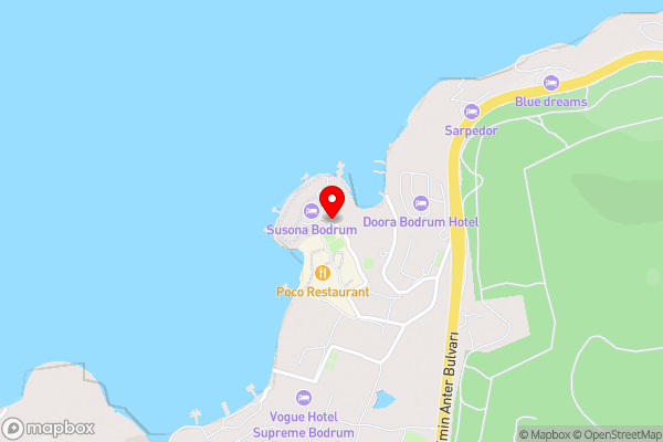 Susona Bodrum, LXR Hotels & Resorts - Hotel Location Map