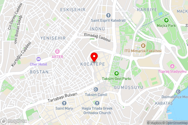 SV Bussiness Hotel Taksim - Hotel Location Map