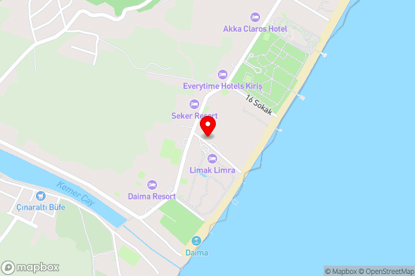 Swandor Hotels & Resorts - Kemer - Hotel Location Map