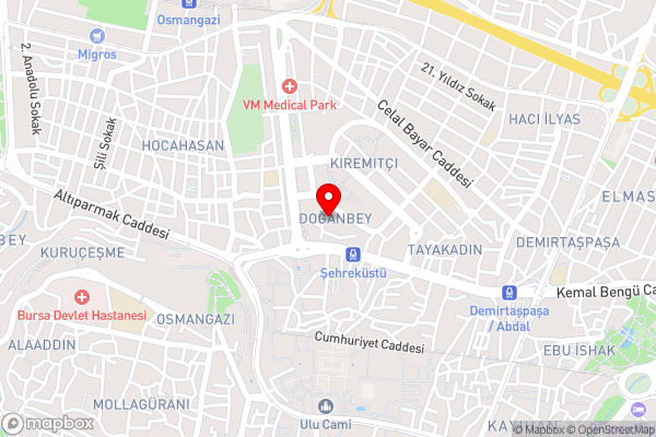 Sweet Home Bursa - Hotel Location Map