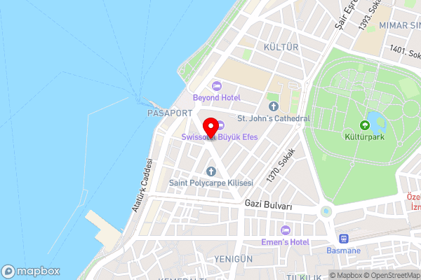 Swissotel Buyuk Efes Izmir - Hotel Location Map