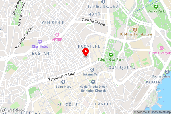 taksim çamdalı suit - Hotel Location Map
