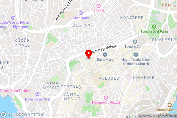 Taksim Estane Butik Otel - Hotel Location Map