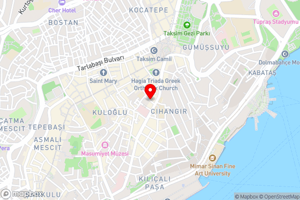 Taksim Fidan Residence Deluxe - Hotel Location Map