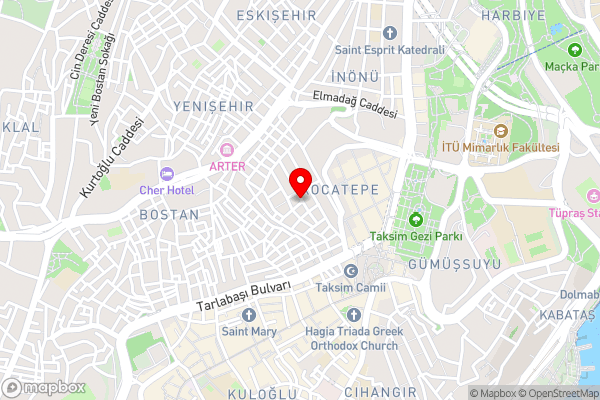 Taksim Larissa hotel suites - Hotel Location Map