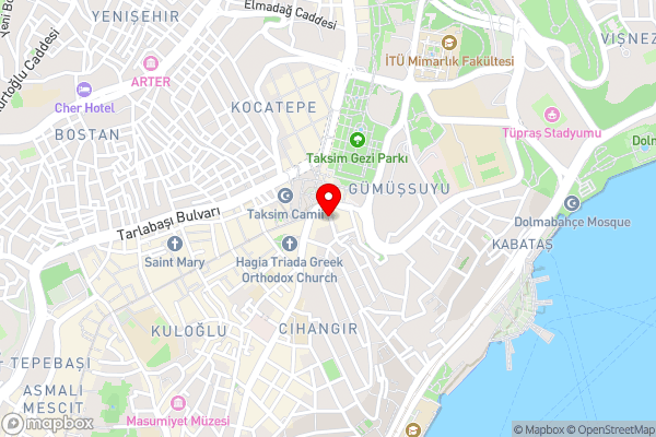 Taksim Metropark Hotel - Hotel Location Map