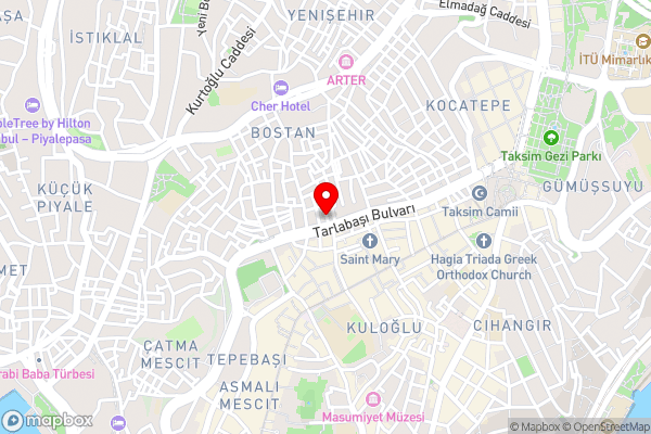 Taksim Palace Hotel - Hotel Location Map