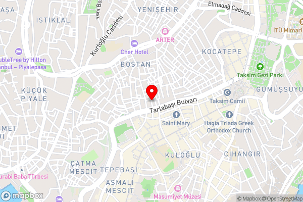 Taksim Pandora hotel - Hotel Location Map