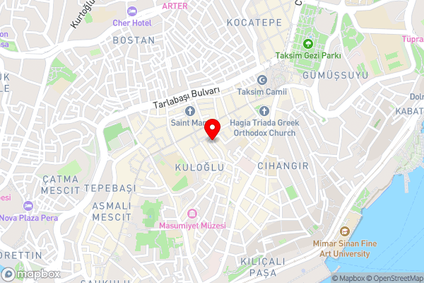 Taksim Prelude Hotel - Hotel Location Map