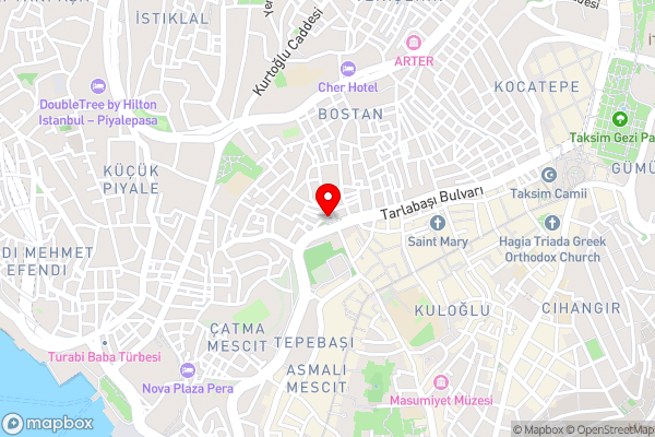Taksimde teraslı daire - Hotel Location Map