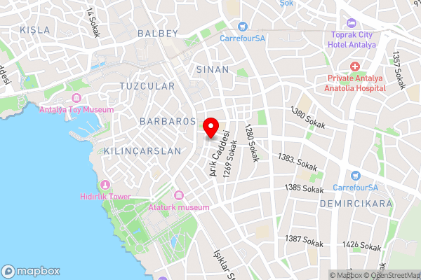 Tarihi kaleiçi müthiş lokasyon 2+1 uygun fiyat - Hotel Location Map