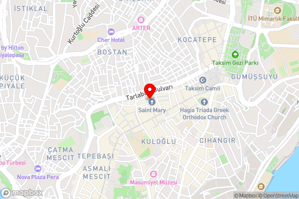 TAXİM HOSTEL - Hotel Location Map