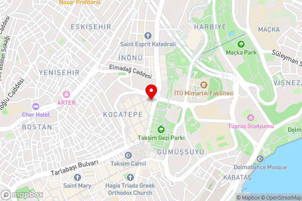 Taxim Suites Residences Istanbul - Hotel Location Map