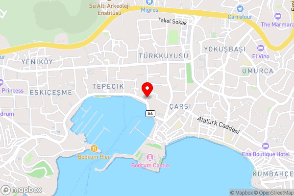 Tekne - Hotel Location Map