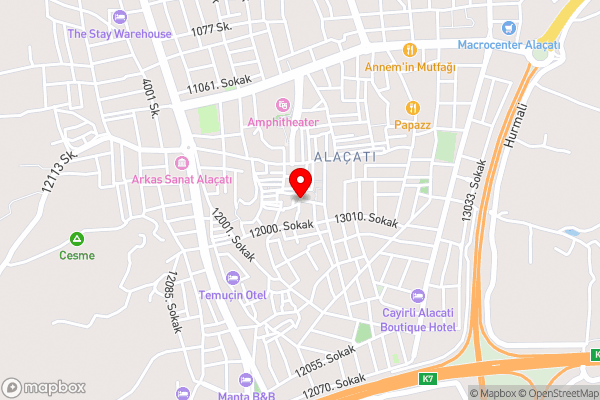 TEO'S HOTEL ALACATI - Hotel Location Map
