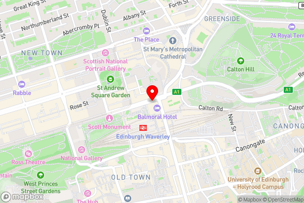 The Balmoral Hotel - Hotel Location Map