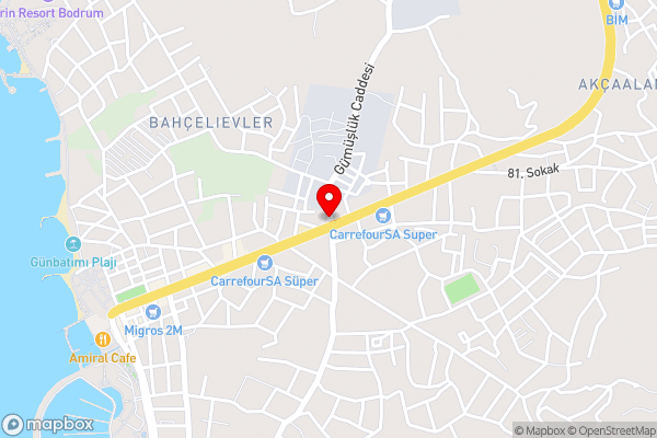 The Camp Bodrum - Hotel Location Map