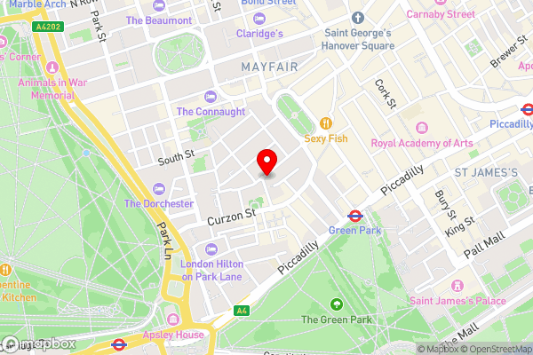 The Chesterfield Mayfair - Hotel Location Map