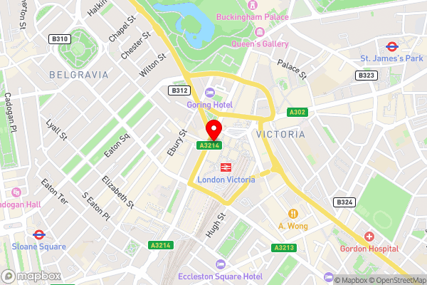 The Clermont London, Victoria - Hotel Location Map