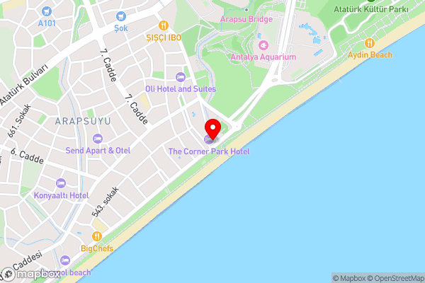 The Corner Park Hotel - Hotel Location Map