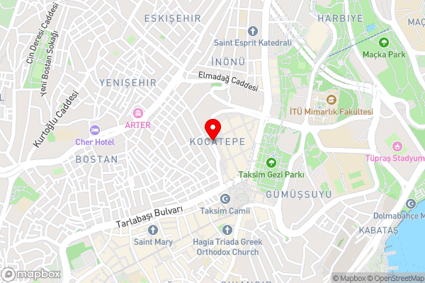 The Green Park Taksim - Hotel Location Map