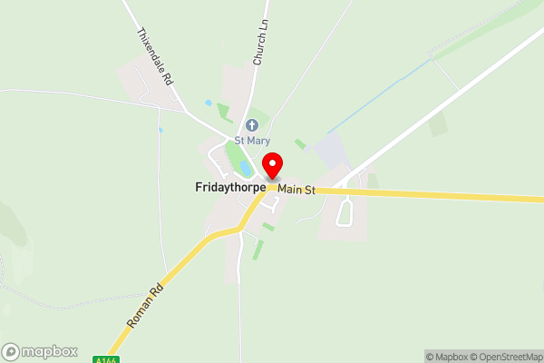 The Manor Inn Pub and Steakhouse, Fridaythorpe, Driffield - Hotel Location Map