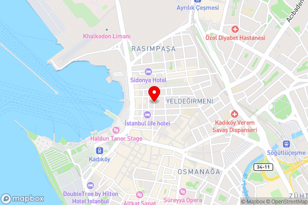 The Marist Hotel Kadikoy - Hotel Location Map