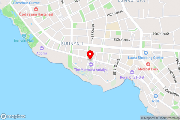 The Marmara Antalya - Hotel Location Map