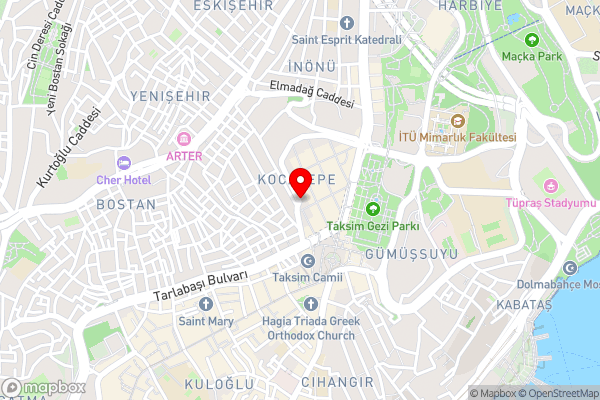The Parma Hotel & Spa Taksim - Hotel Location Map