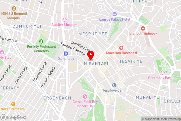 The Rooms Nisantasi - Hotel Location Map