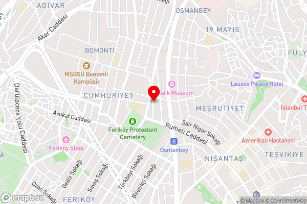 The Roomy Hotel Şişli - Hotel Location Map
