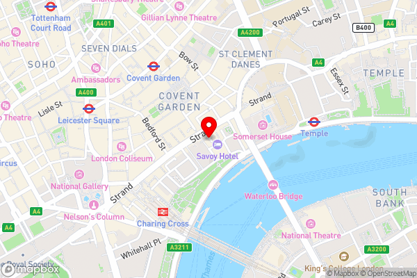 The Savoy - Hotel Location Map