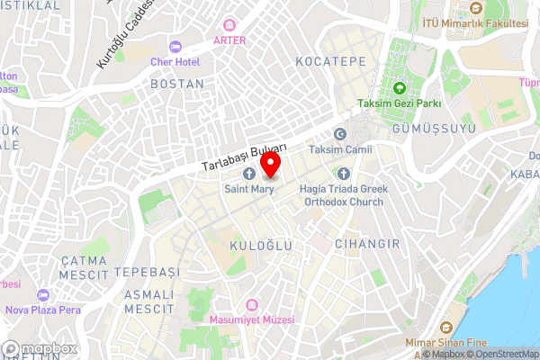 THE TANGO HOTEL TAKSİM - Hotel Location Map