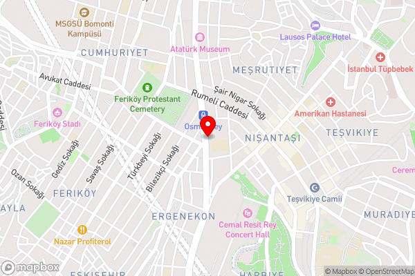 The Westin Istanbul Nisantasi - Hotel Location Map