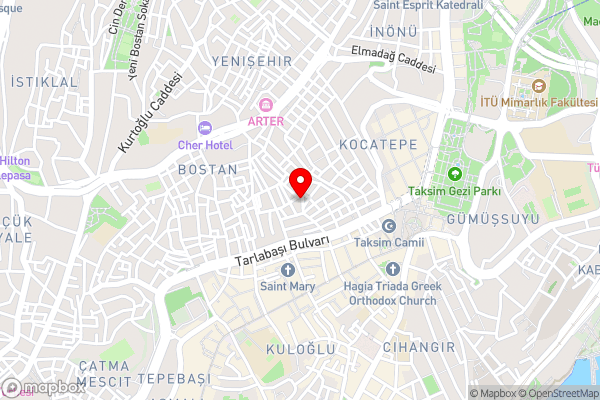 The White Swan Suites Beyoglu - Hotel Location Map