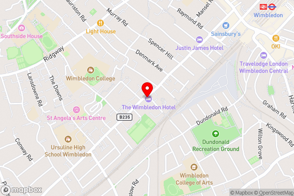 The Wimbledon Hotel - Hotel Location Map