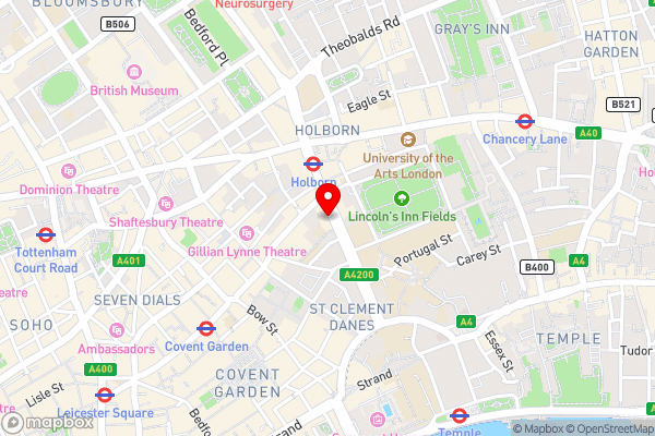 The Z Hotel Holborn - Hotel Location Map