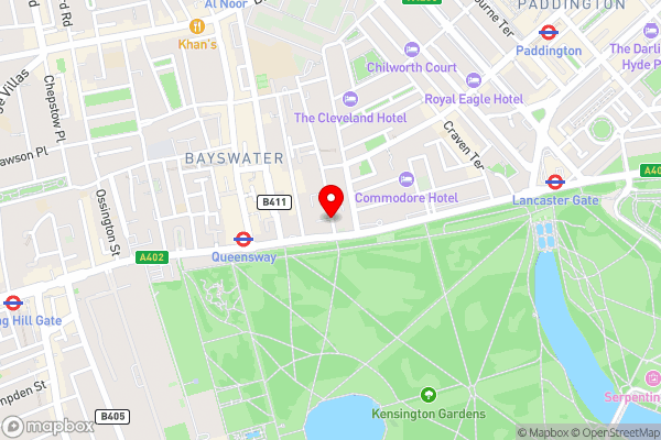 Thistle London Hyde Park Kensington Gardens - Hotel Location Map