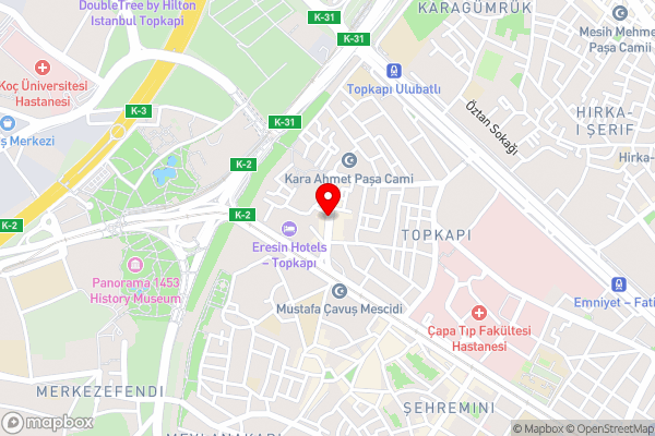 Topkapi Inter Istanbul Hotel - Hotel Location Map