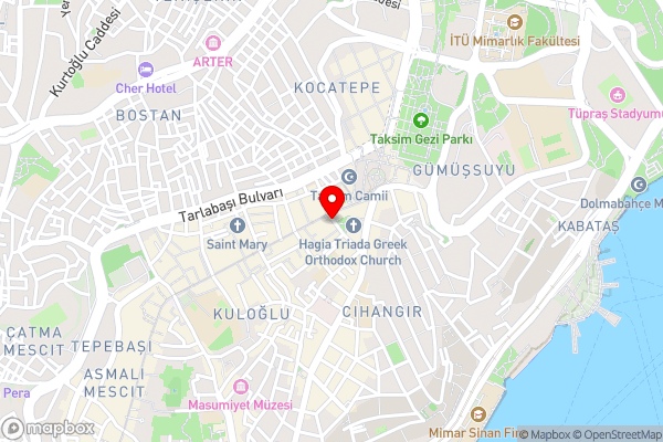 Triada Hotel Taksim - Special Category - Hotel Location Map