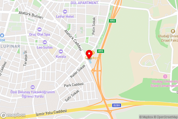 Trio Suites Hotel Görükle - Hotel Location Map